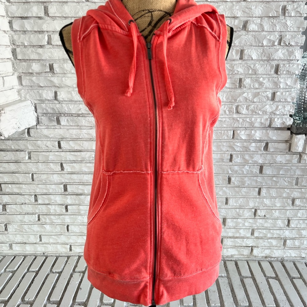 Kensie Performance Coral Hoodie Zip Up Vest